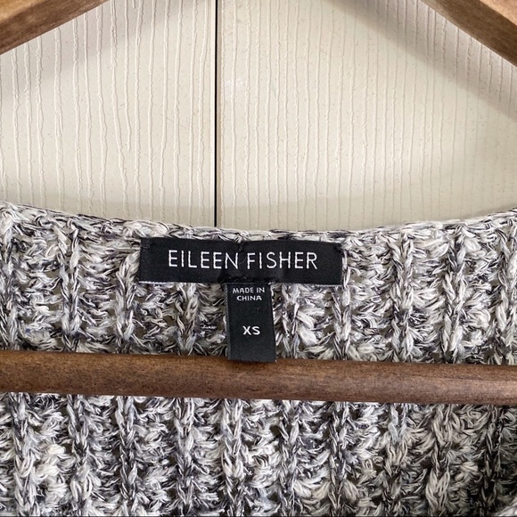 Eileen Fisher Gray Chunky Knit Oversized Sweater - Picture 2 of 5